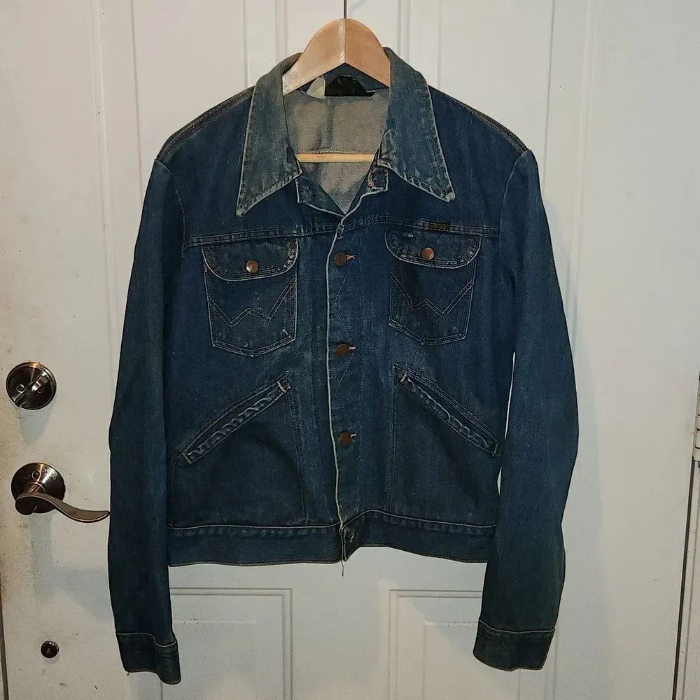 Vintage Wrangler 126MJ Copper Button Denim Jacket 42.
